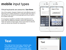 Tablet Screenshot of mobileinputtypes.com